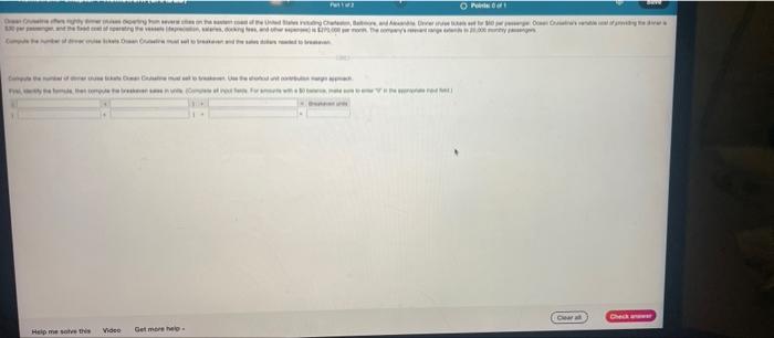 O Help me solve this Video Get more help. Cleara Check anewer