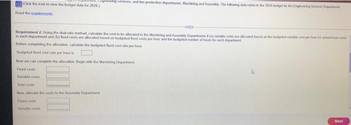 for 2020) Read the requirements Requirement 1. Using the single tate method