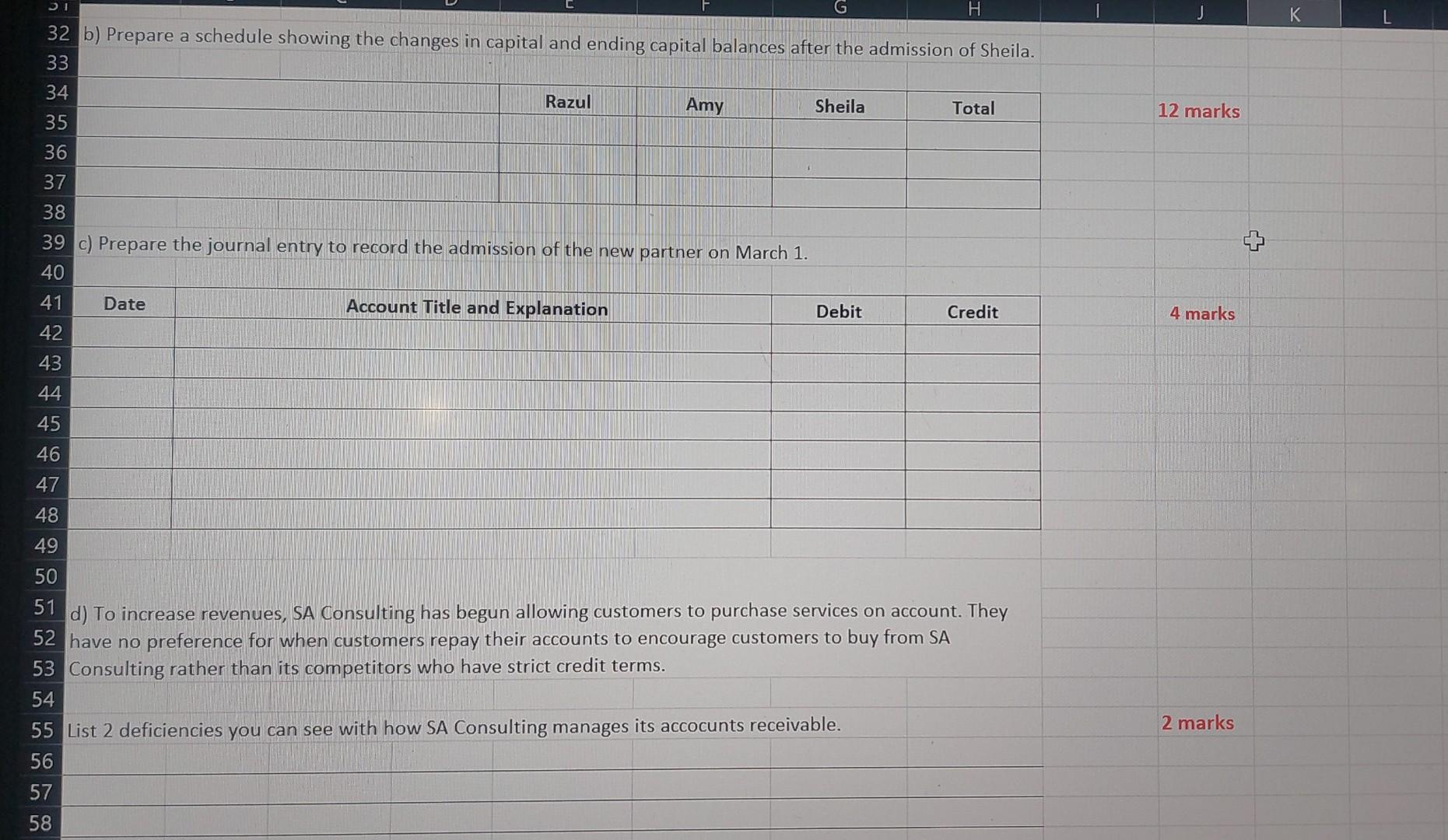 B C D E F G 1 2 H Razul and Amy