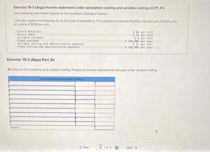 variable costing LO P1, P2 [The following information applies to the questions