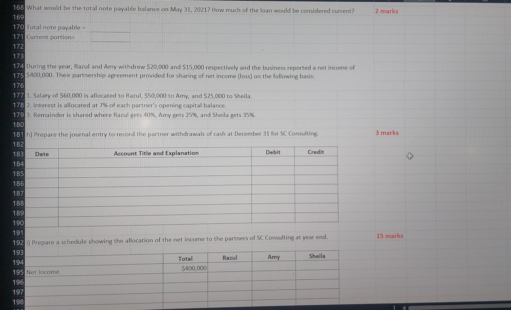 All 4 tangible assets are listed at their market value. 5 6