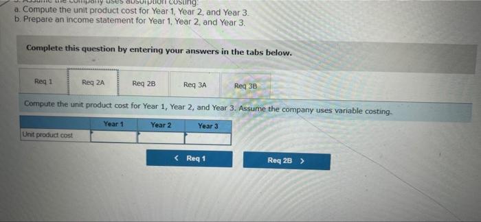 information pertains to each of the company's first three years of operations