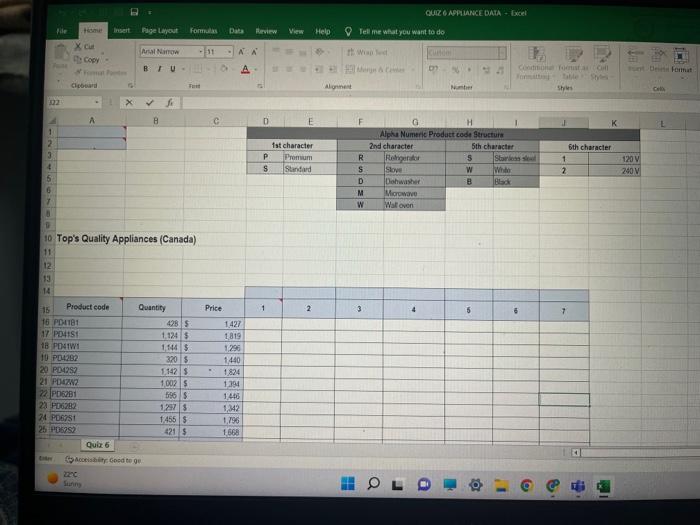breakdown provided at the top of the worksheet as a guide to