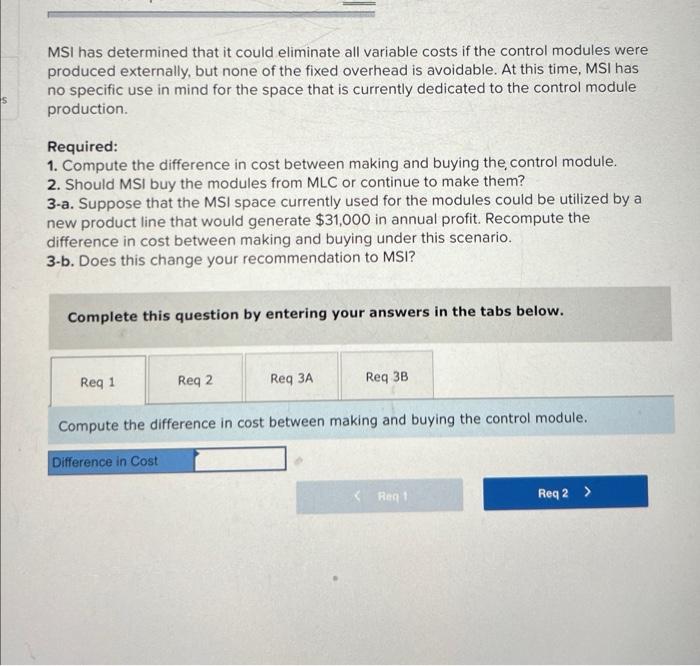 displayed below.] Morning Sky, Inc. (MSI), manufactures and sells computer games. The