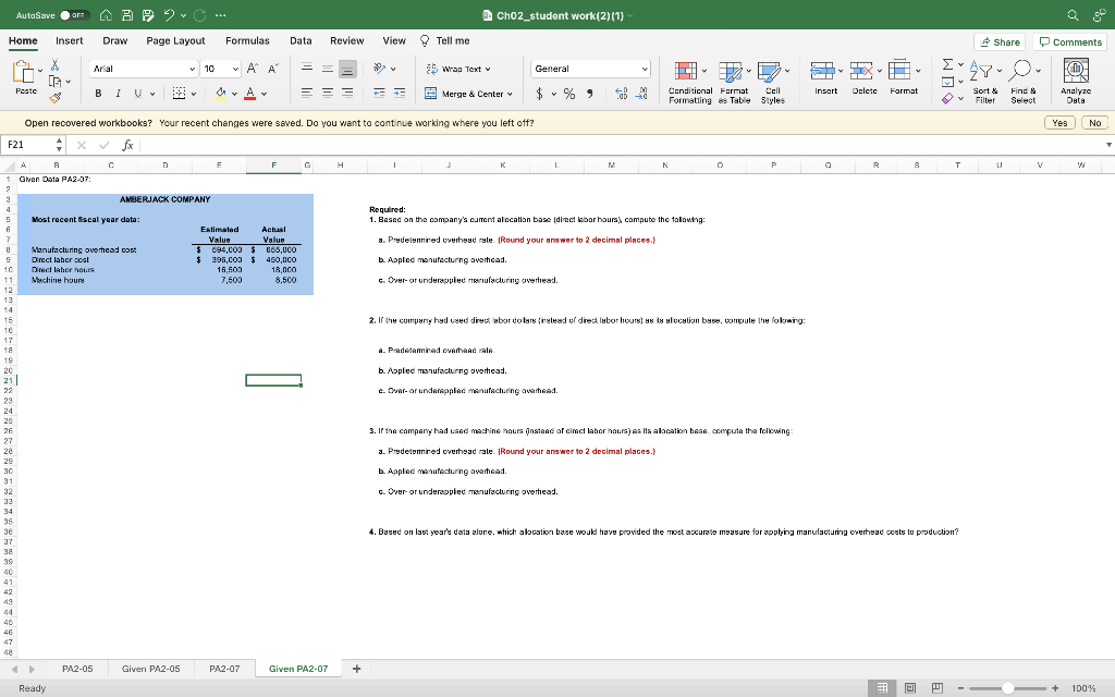AutoSave OFF Home Insert Draw Page Layout X Arial Paste BI U