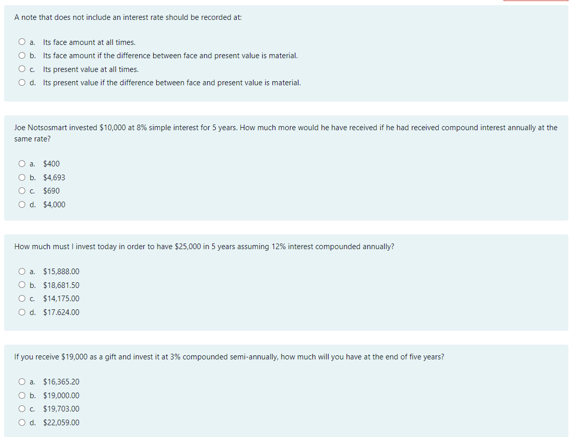 A note that does not include an interest rate should be recorded