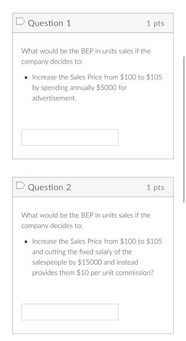 to change values, noting how the break-even units change within the green-shaded