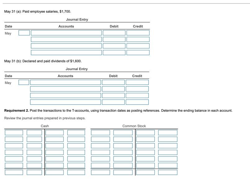 balance of $3,000 and a debit to the account on March 31