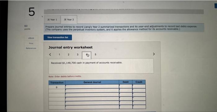 estimated that 2.40% of accounts receivable would be uncollectible Year 2 e.