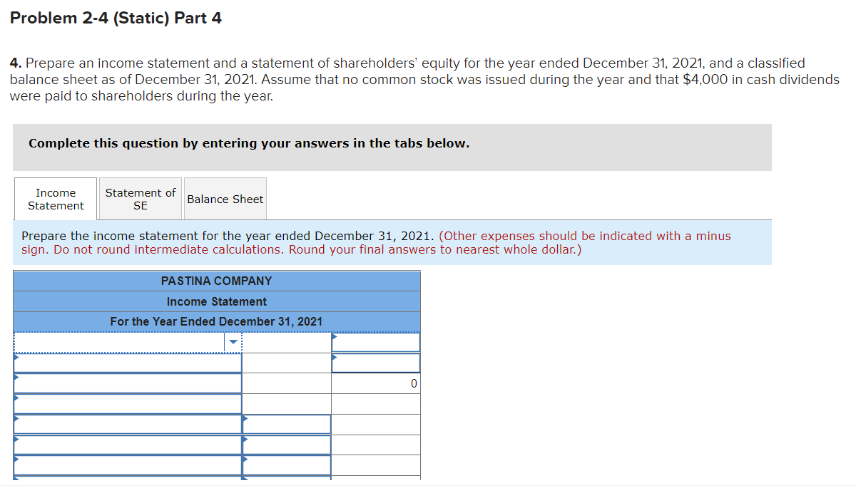 Pastina Company sells various types of pasta to grocery chains as private