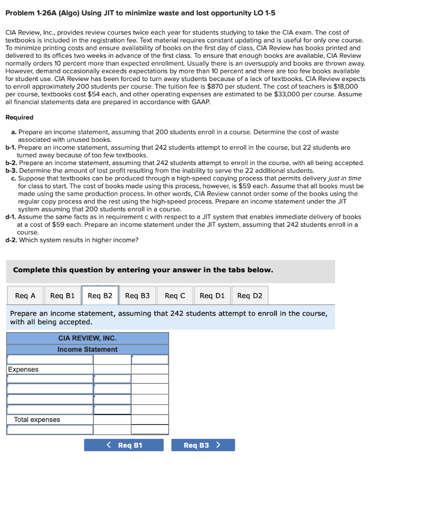 studying to take the CIA exam. The cost of textbooks is included