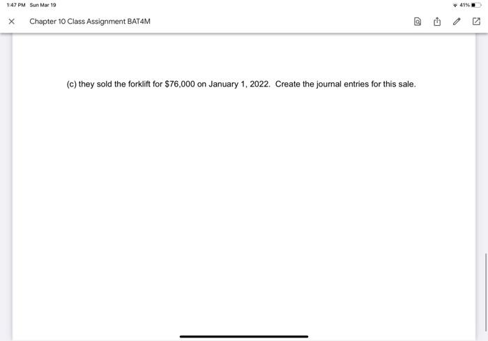 Years Amortization Method Bender Feb. 1/20 $7,000 $1,000 12 Straight-line Boxer Mar.