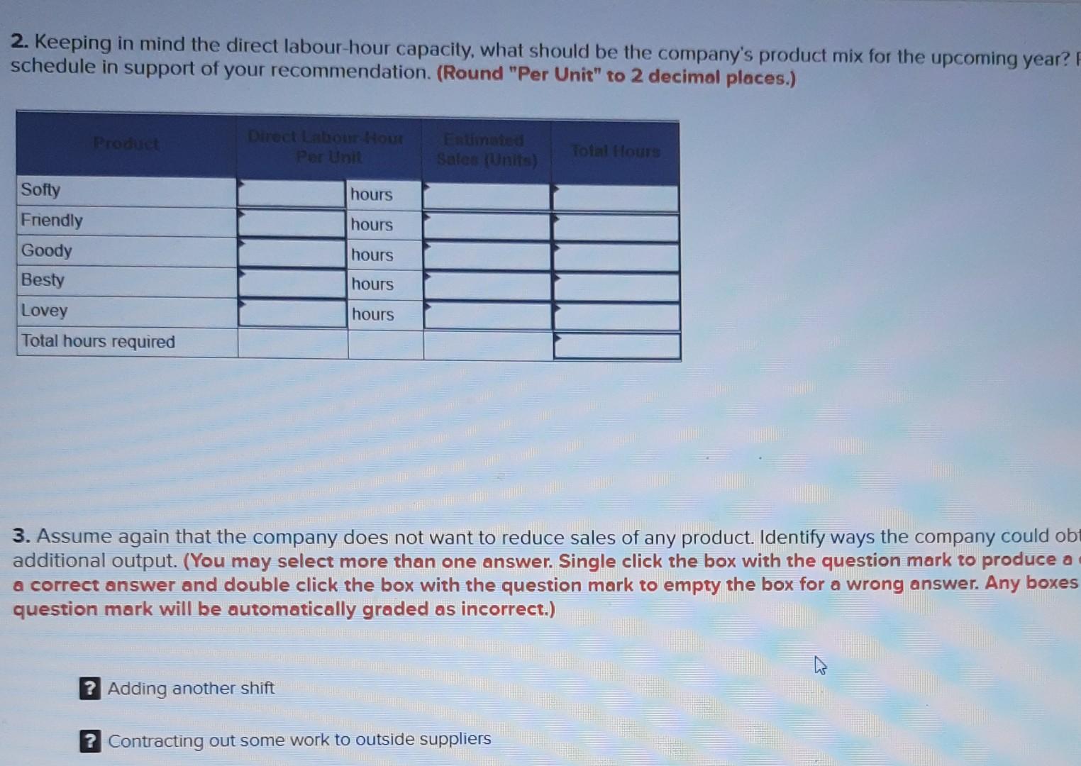 is increasing, and management wants you to ide economical sales and production