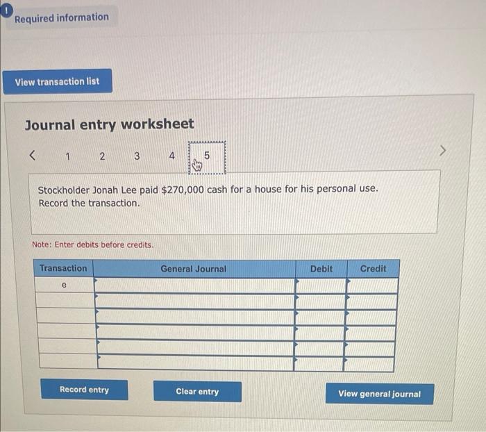 stock. b. Purchased land for $11,500, signing a two-year note (ignore interest).