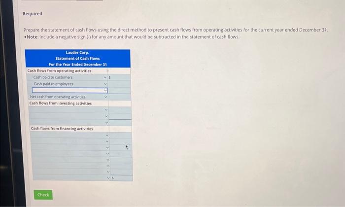 financial statements. December 31 Balance Sheet Prior Year Current Year Difference Cash