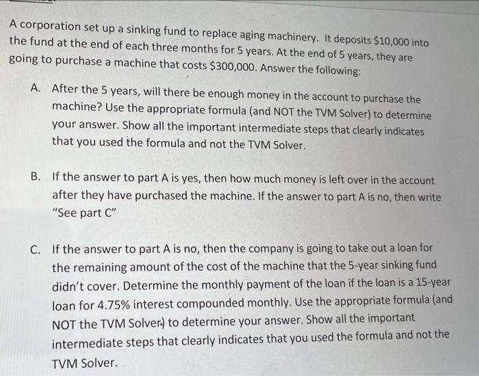 deposits $10,000 to the fund at the end of each three months