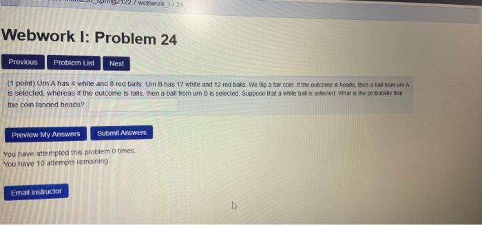 /webwork 1/24 Webwork I: Problem 24 Previous Problem List Next (1 point)