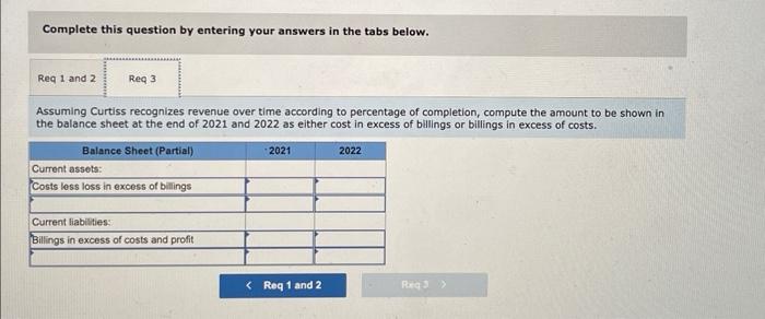 completion; loss projected on entire project [LO6-9] Curtiss Construction Company, Inc., entered