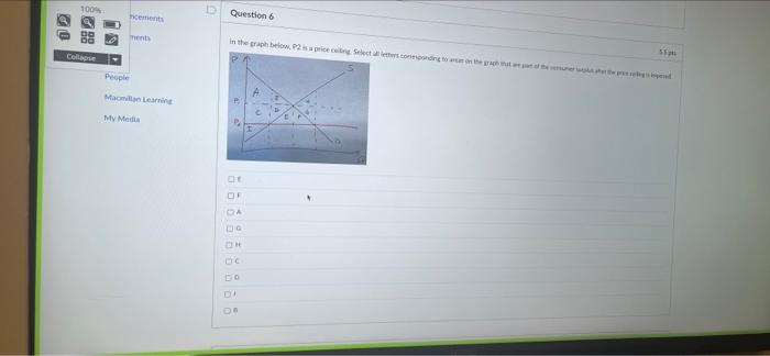 D Question 6 100% hcements Collapse ments People Macmillan Learning My Media