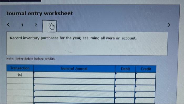 and record sales for the year, assuming all sales were for cash.