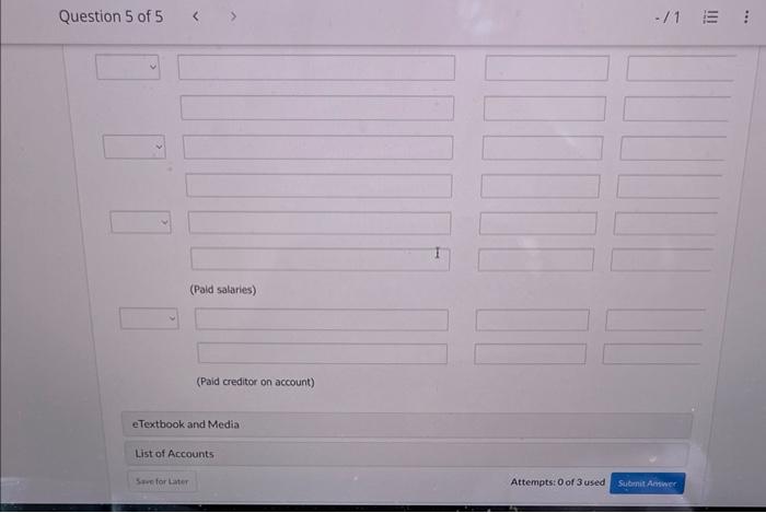 following events and transactions occurred. May 1 Stockholders invested $20,700 cash in