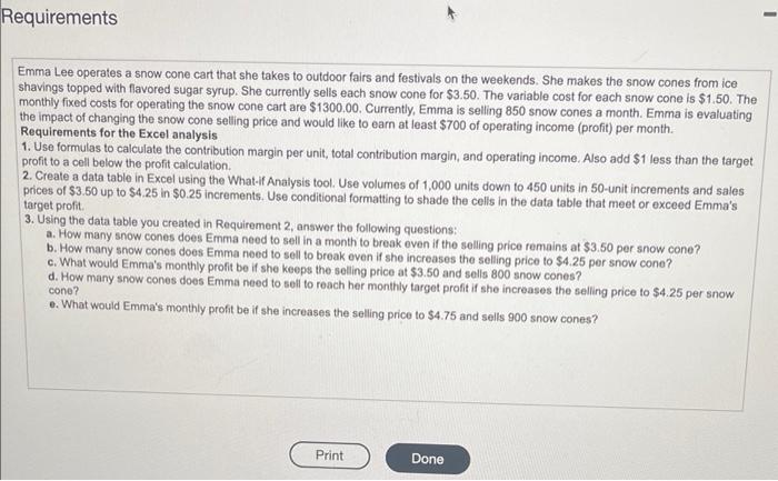 3 Contribution Margin per unit 4 X Volume 5 Total Contribution Margin