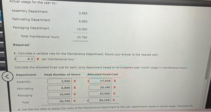 Department of Stazler, Inc., for the coming year include: Fixed costs (salaries,
