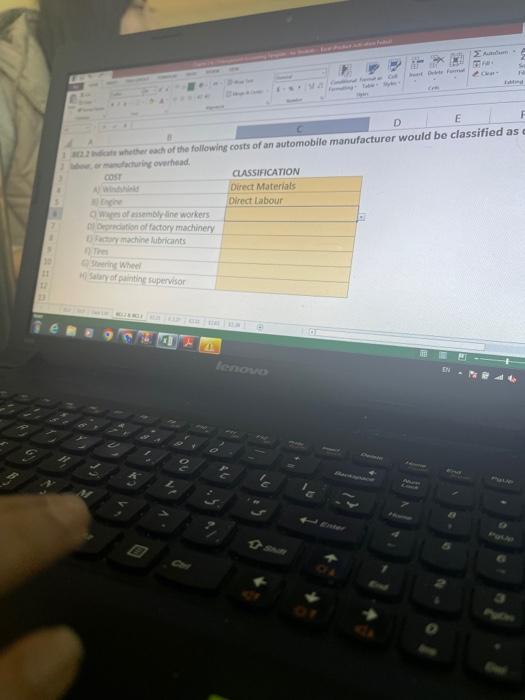 Fa 23 21 B D E F 2.2 Indicate whether each of