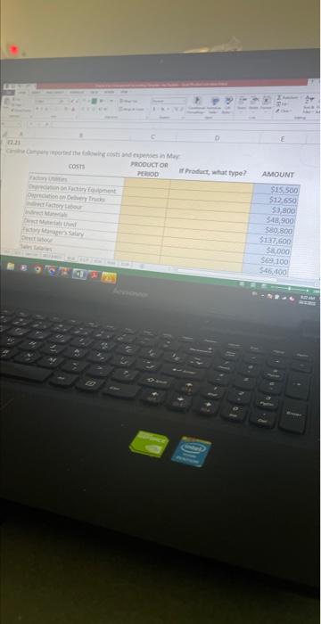 the following costs of an automobile manufacturer would be classified as c