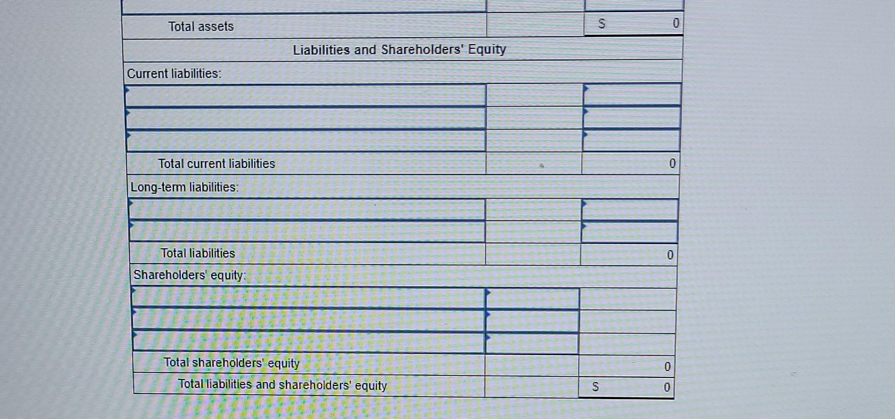 CORPORATION Balance Sheet At December 31, 2824 Assets Buildings Land Cash Ook