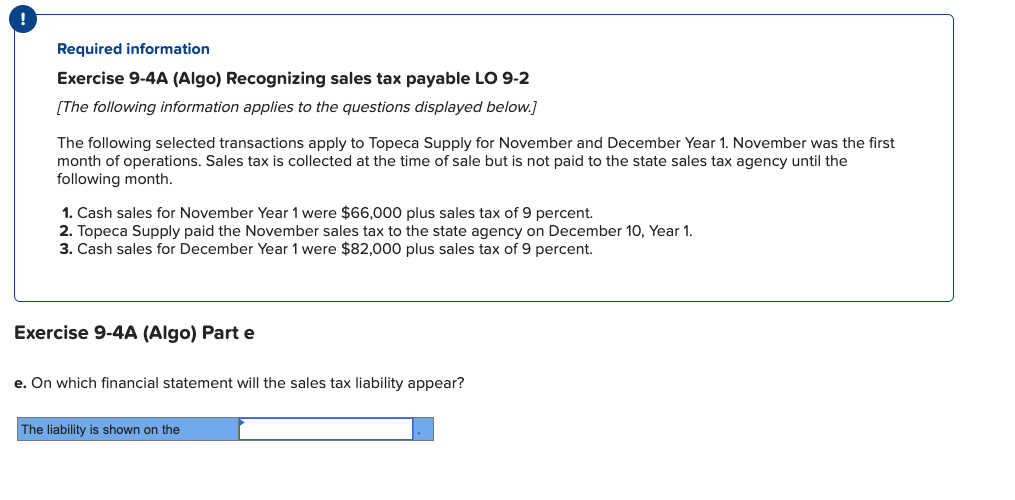 was the first month of operations. Sales tax is collected at the