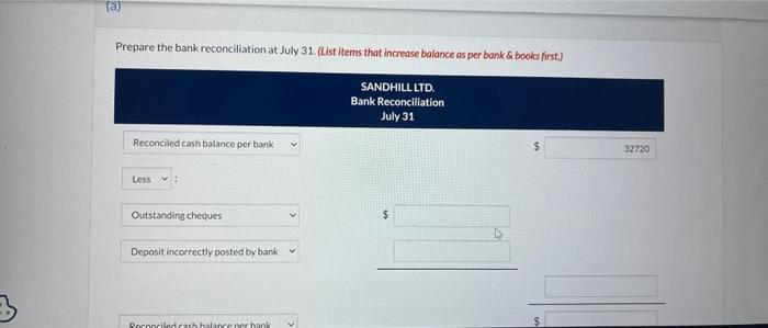 balance of $19,410 in its general ledger. The bank statement from the