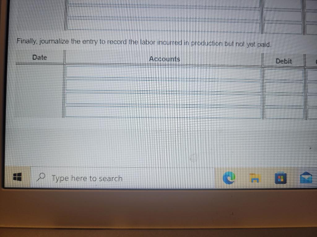 entry to record raw materials used in production. Date Accounts Debit Credit