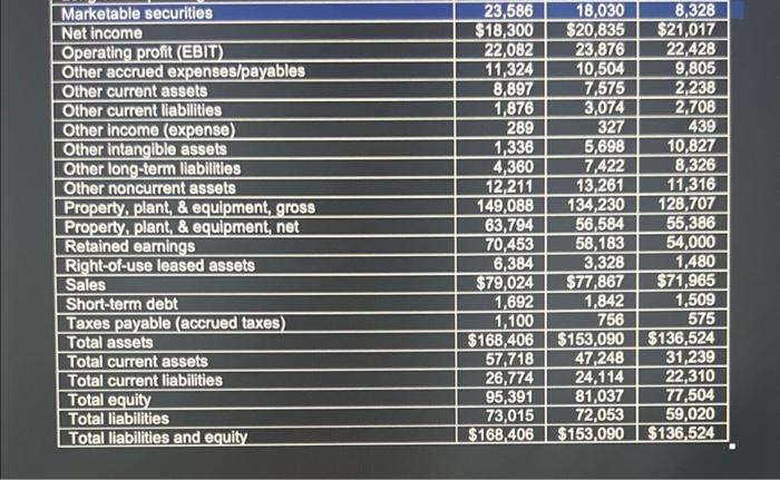 available on Blackboard), re-create the company's balance sheet and income statement in