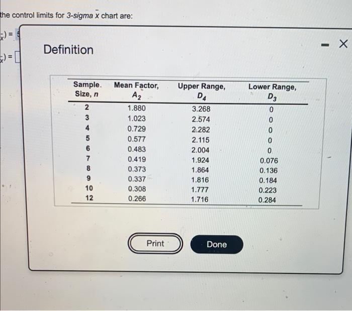 this problem. Thirty-five samples of size 7 each were taken from a