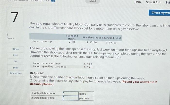 7 1 points eBook Hint Ask Saved Help Save & Exit Sub