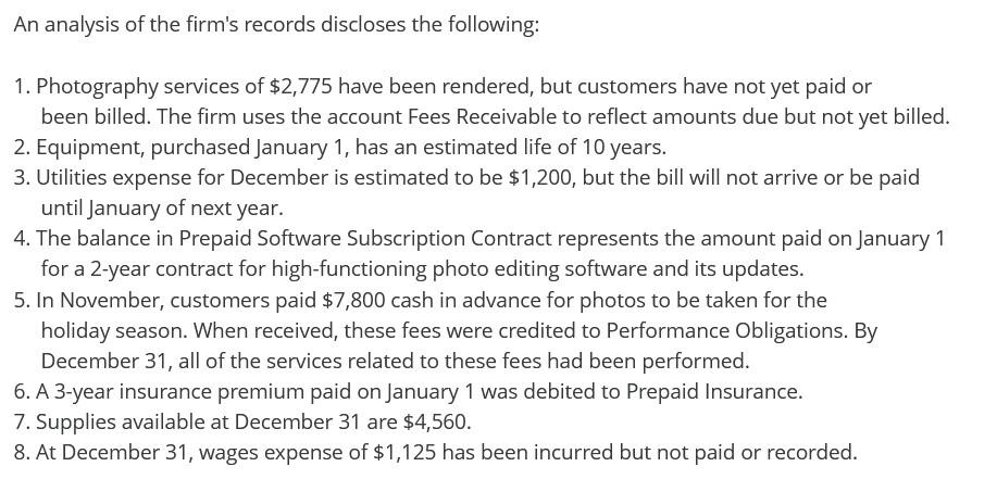 a commercial photography studio, has just completed its first full year of