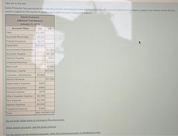 Take me to the text Home Protector has journalized their adjusting entries