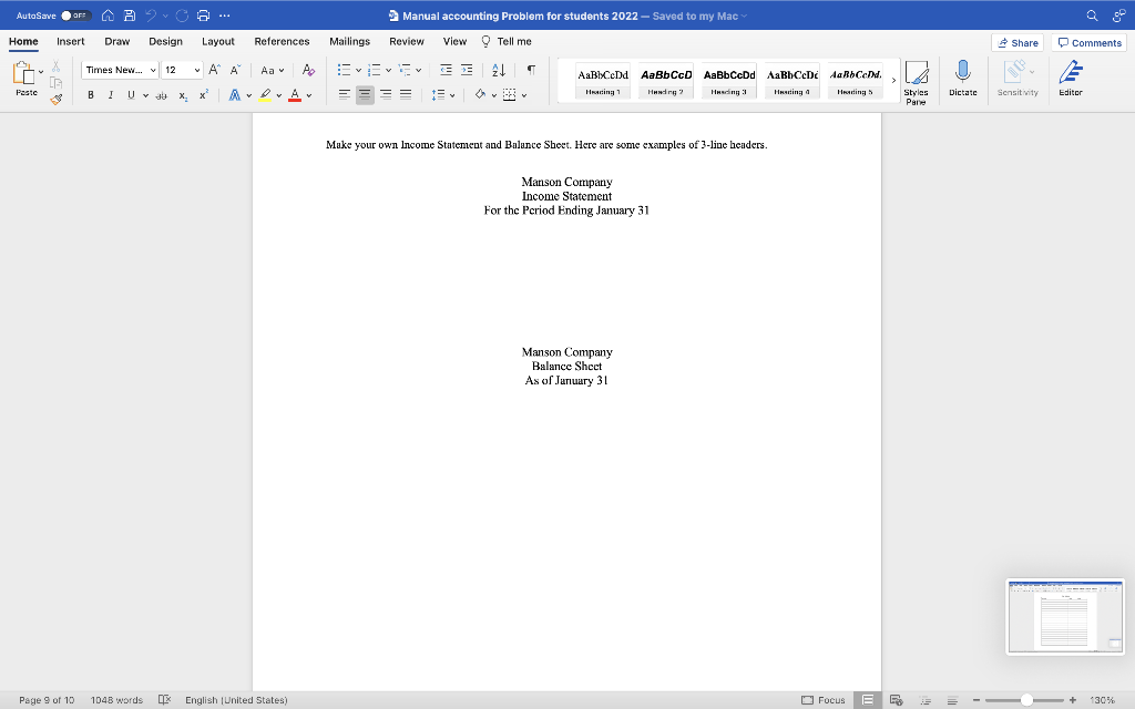 go down the list of transaction and decide what journal it goes