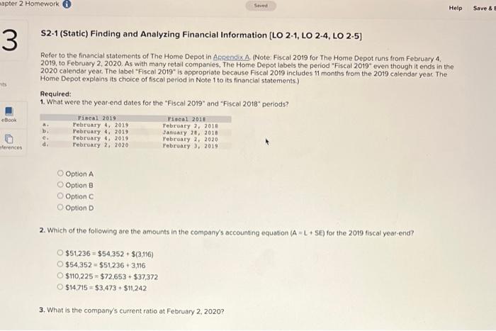 hapter 2 Homework 3 mts Seved Help Save & B S2-1 (Static)