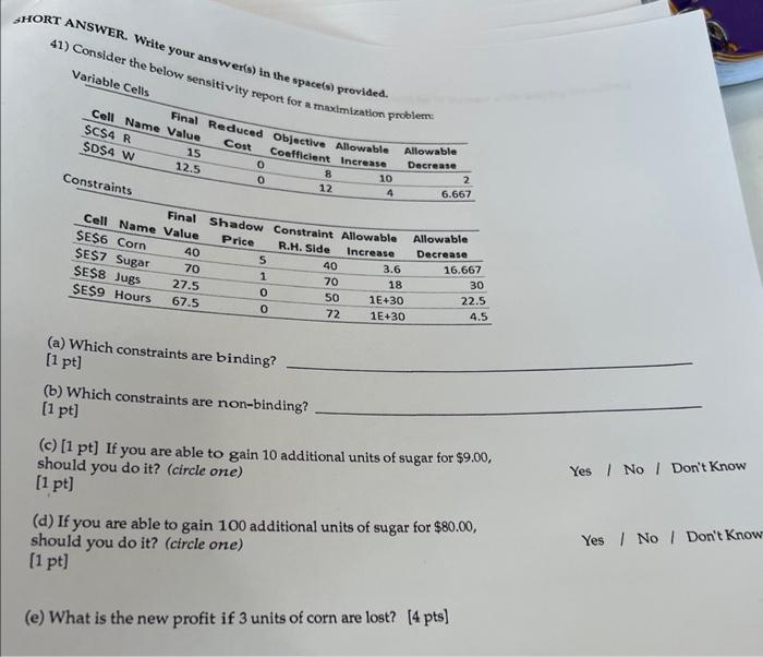 Variable Cells $C$4 R $D$4 W Cell Name Value 15 12.5 Constraints