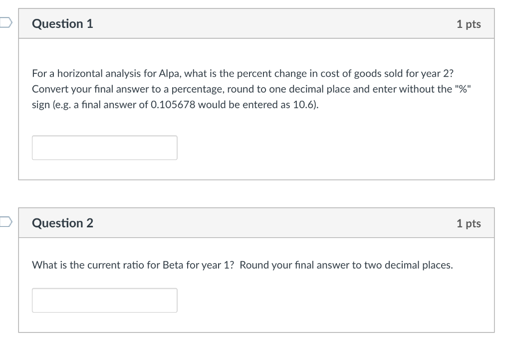 3 Year 2 Year 1 Beta Corporation Year 3 Year 2 Year