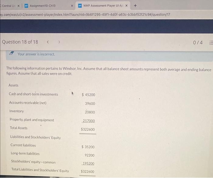 Central U x Assignment10-Ch13 x NWP Assessment Player Ul Ap x +