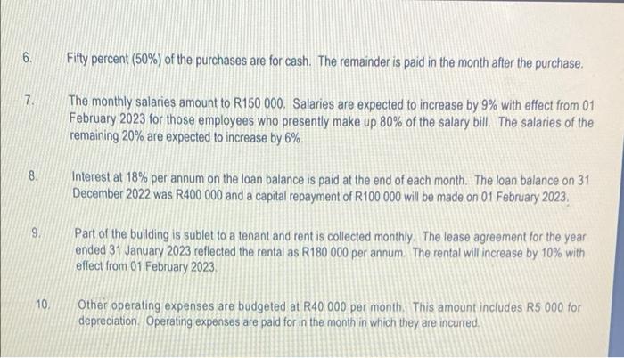 The following information was provided by Intel Enterprises: 1. The bank balance