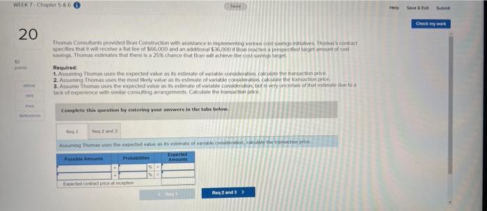 WEEK 7-Chapter 5 & 60 10 20 FOOOK P Thomas Consultants provided
