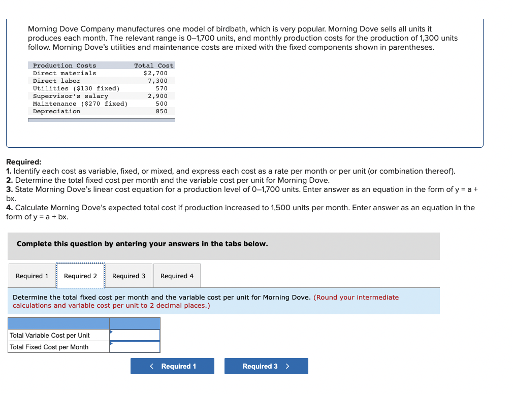reached. The expression of the relationship between total cost and activity expressed
