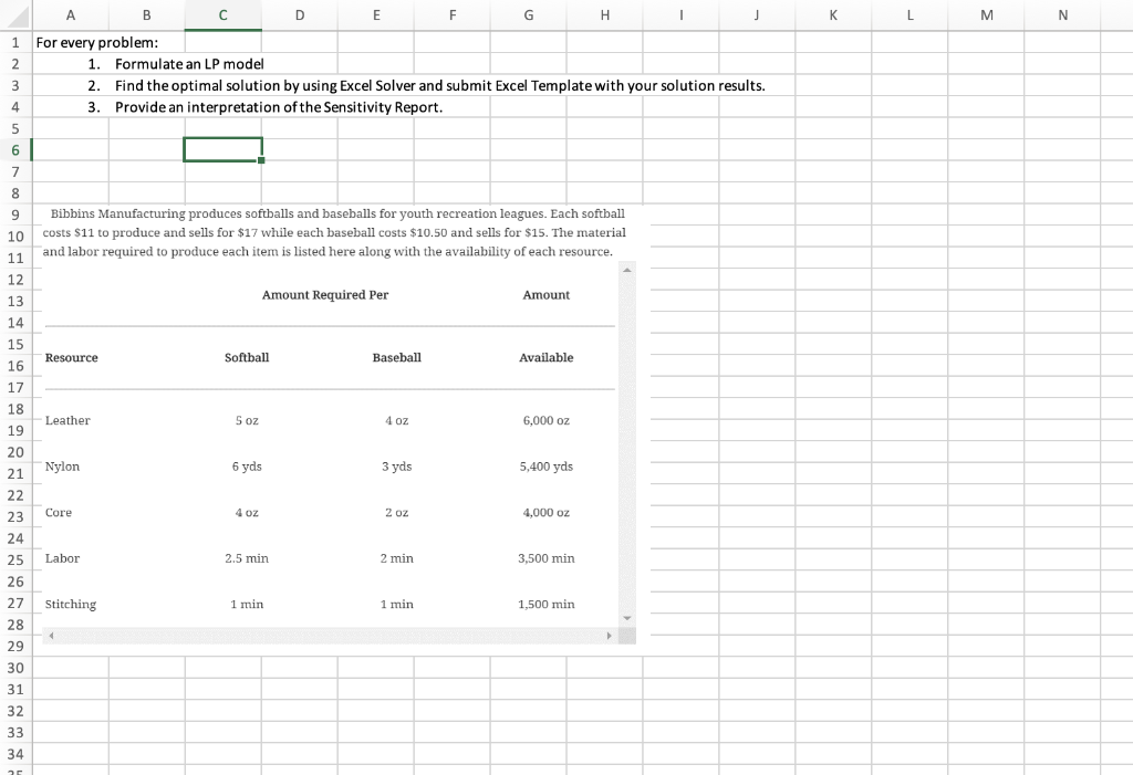A B D E F G H 1 For every problem: 2