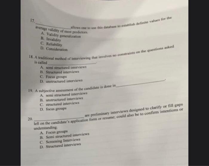 17. allows one to use this database to establish definite values for