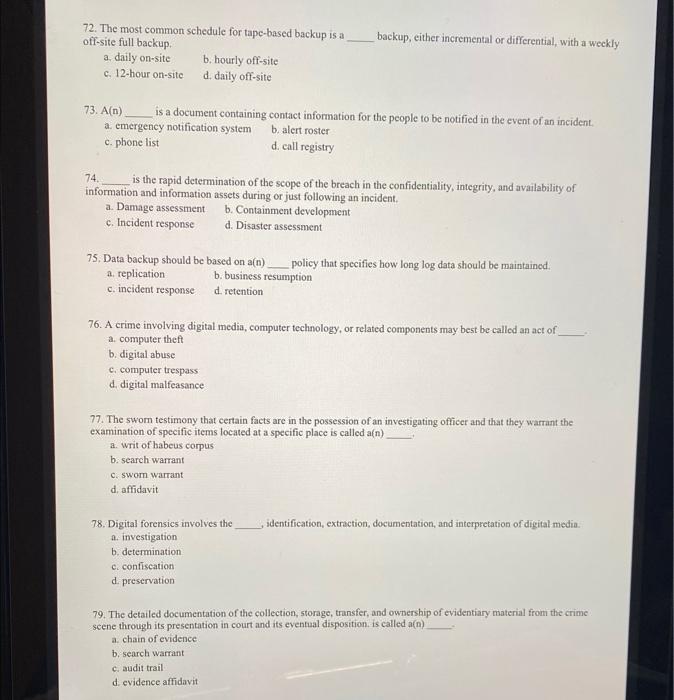 for the unexpected. b. Large organizations which have many assets at risk.