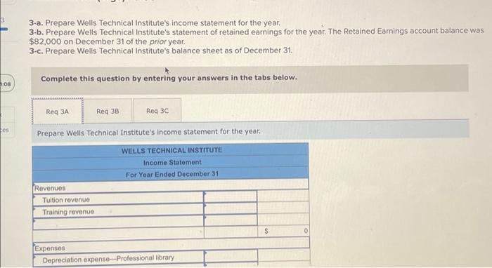 to the questions displayed below.] Wells Technical Institute (WTI), a school owned
